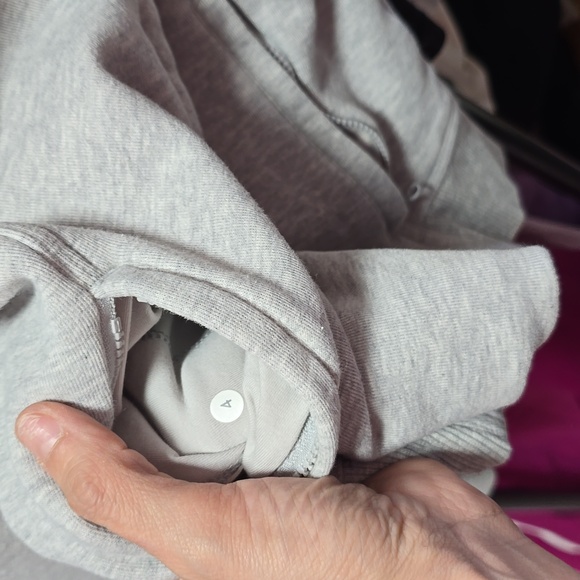 Lululemon Karmacollected Light Gray Cotton Zip Snap Jacket size 4 - Picture 4 of 9